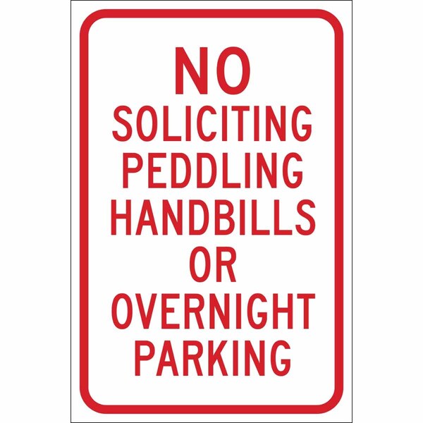 Brady No Parking Sign, English, Aluminum, Red, White 115526 - main